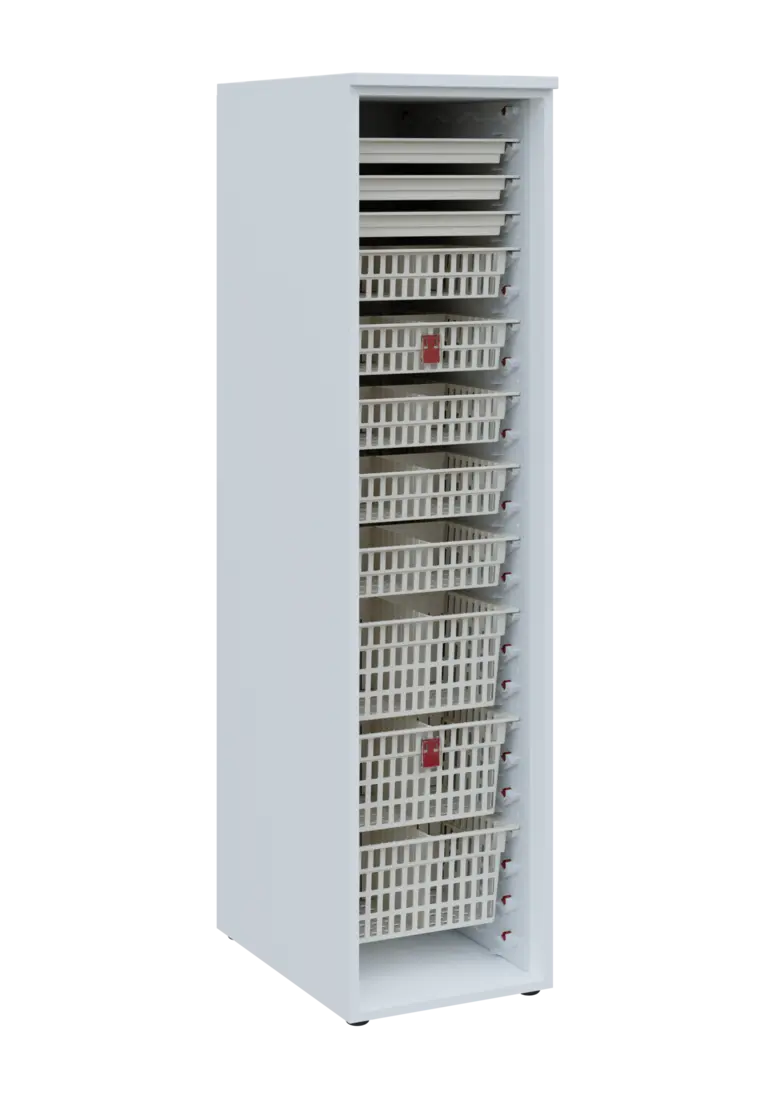 EUROMEDICA O - 46 ABS skříň léková boxová, otevřená, 1950x460x735, korpus bílý